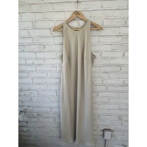 A New Day Silk Dress High‎ Neck Champagne Color Size Large